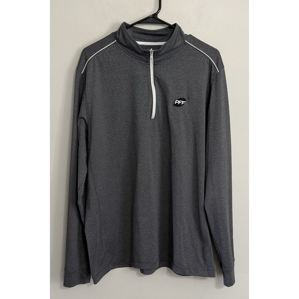 Johnnie-O Men's XL PFF Gray Performance 1/4 Zip Golf Pullover - Picture 2 of 7